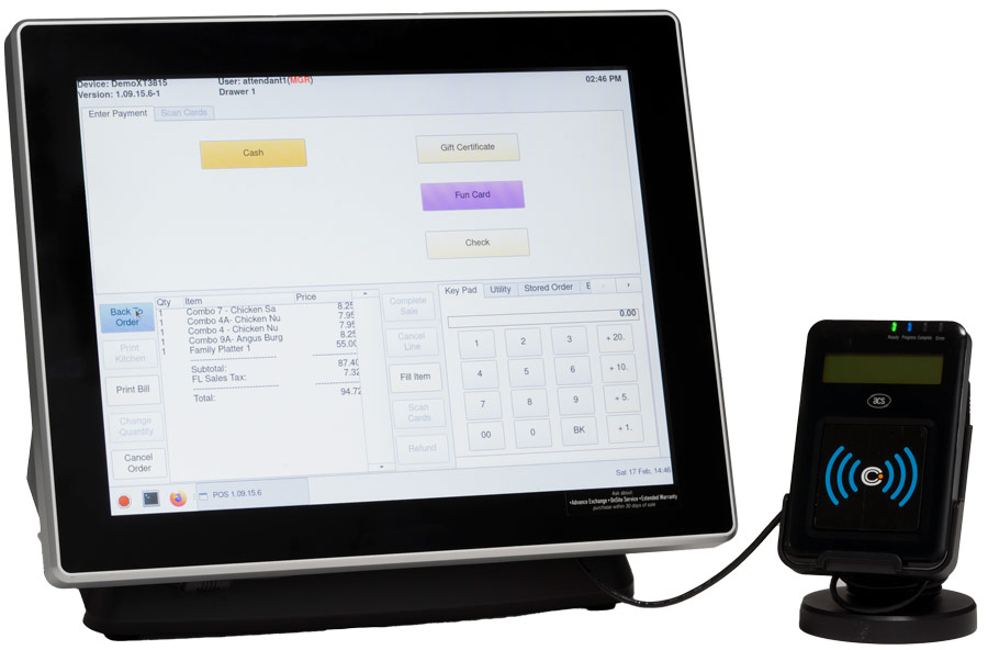 CORE POS system with touchscreen interface