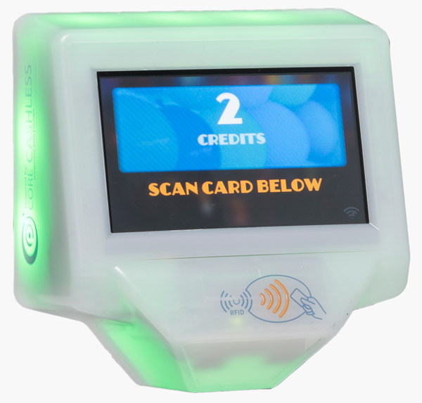 CORE Readers device showing contactless payment interface